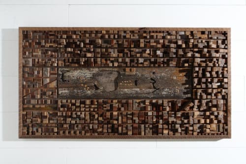 Central Park cityscape 56"x29" wood wall sculpture | Wall Hangings by Craig Forget