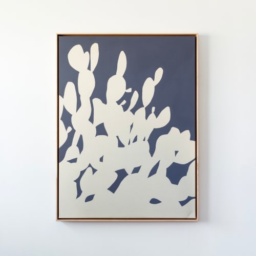 "Indigo" Original Painting, 40 x 30 inches | Oil And Acrylic Painting in Paintings by Lesley Anderson