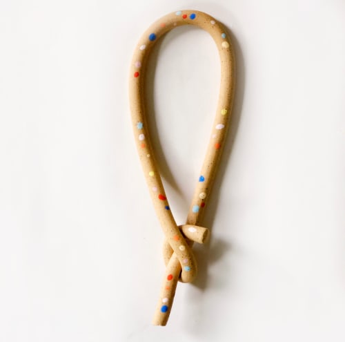 Clay Object 13 - Sprinkles Speckle Knot | Wall Hangings by OBJECT-MATTER / O-M ceramics
