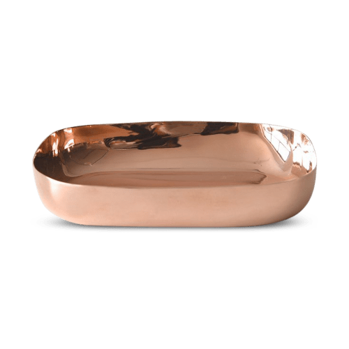 Sculpt Medium Platter In Copper | Serveware by Tina Frey