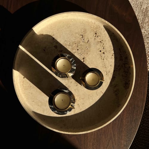 002 Round Tray | Decorative Tray in Decorative Objects by Populus Project