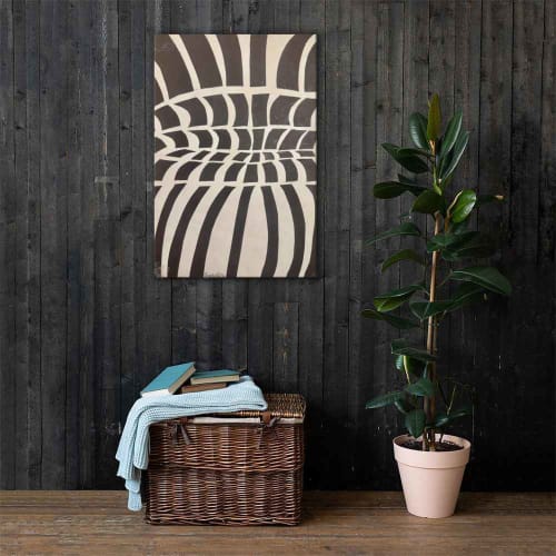 Canvas Print - Optical Web - Op Art Black & White Illusion | Work by Eman's Gallery