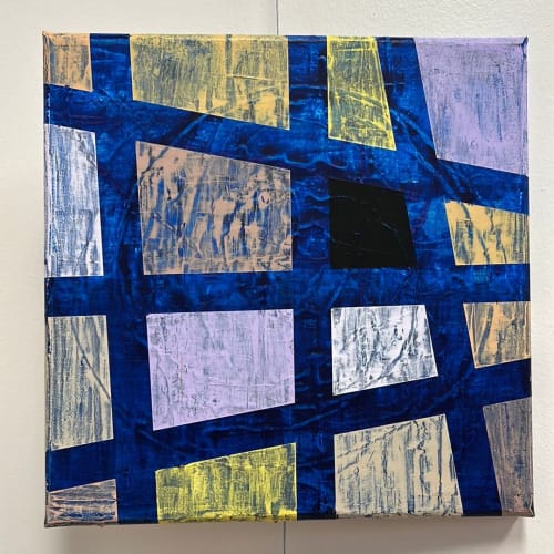 Babel in Blue (12"x12") | Mixed Media in Paintings by The Art Of Gary Gore