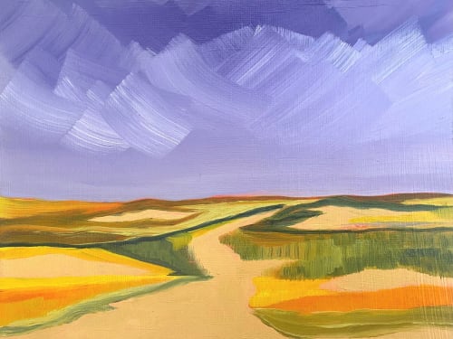Lavender Skies (Horizontal) | Paintings by Neon Dunes by Lily Keller