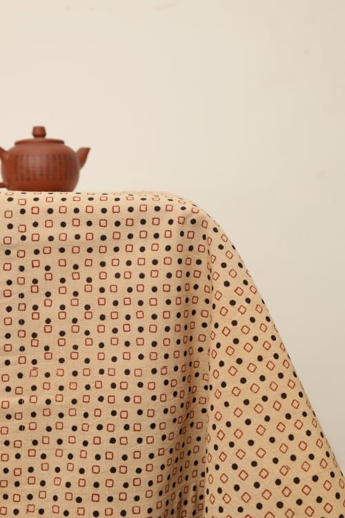 Soft Field Kalamkari Tablecloth | Linens & Bedding by Ninéh