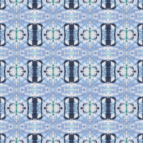 Skin, Cerulean | Fabric in Linens & Bedding by Philomela Textiles & Wallpaper