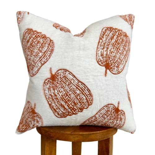White Pumpkin Pillow Cover | Pillows by Busa Designs
