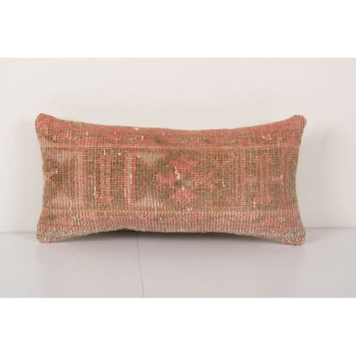 Anatolian Rug Pillow, Faded Lumbar Pillow Cover, Vintage Han | Cushion in Pillows by Vintage Pillows Store