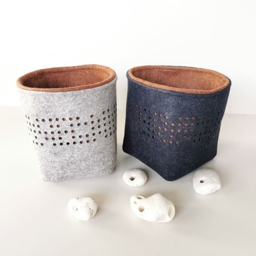 Scandinavian style storage basket "Dots", 1 pc. | Storage by DecoMundo Home