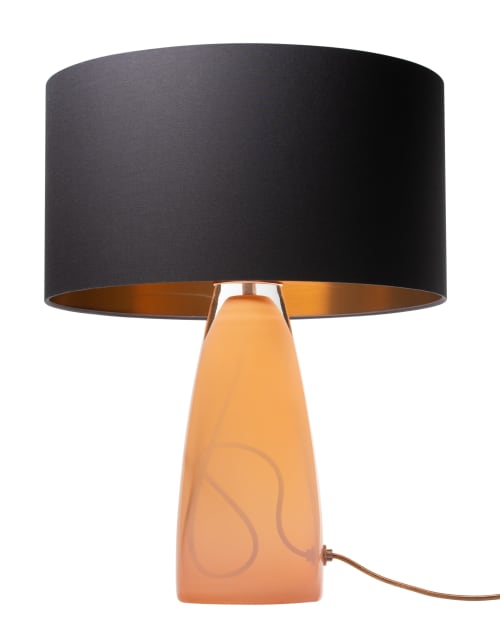 SERAFINA Lamp· Rose Quartz+Charcoal+Copper | Lamps by LUMi Collection