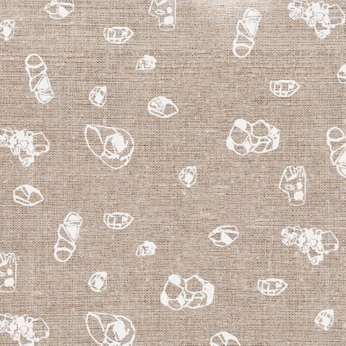 Polygonal: Chalk, Charcoal | Fabric in Linens & Bedding by Philomela Textiles & Wallpaper