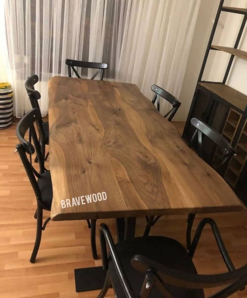 Walnut live edge dining table, meeting table | Tables by Brave Wood