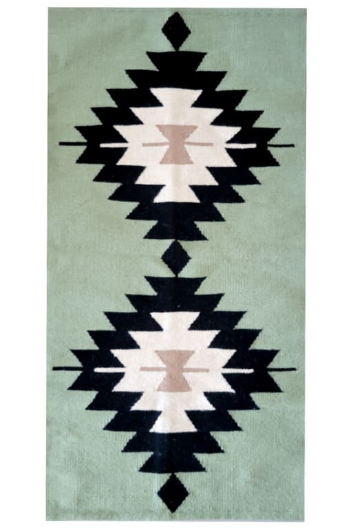 Green Arizona Handwoven Kilim Rug | Area Rug in Rugs by Mumo Toronto