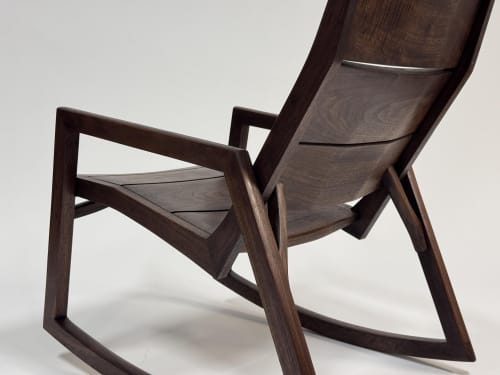 Handmade Modern Rocking Chair: Solid Hardwood, Indoor/Outdoor, USA made | Decorative Objects by Niaa
