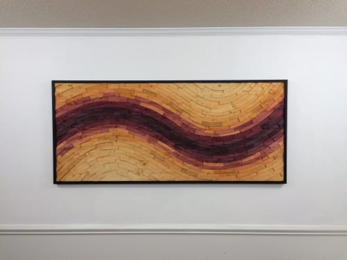 Sunset Streak | Wall Sculpture in Wall Hangings by StainsAndGrains