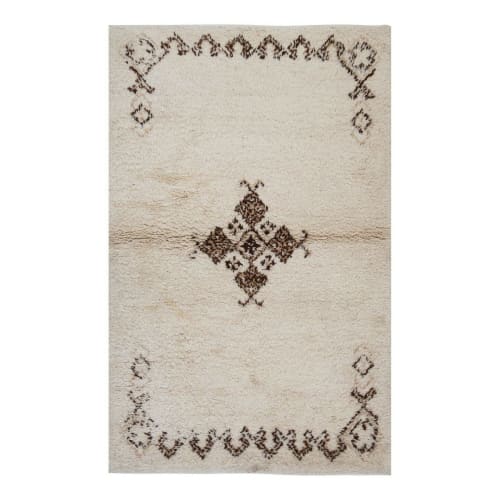 1970 Vintage Handmade Tulu Rug, Soft Wool Moroccan Carpet | Rugs by Vintage Pillows Store