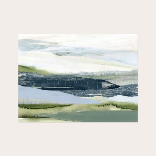 After the Rain II Art Print - Abstract Mountain Landscape | Prints in Paintings by Lara Eckerman Art