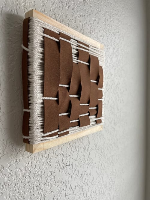 Woven Tile- Earth Series no. 7 | Wall Sculpture in Wall Hangings by Mpwovenn Fiber Art by Mindy Pantuso