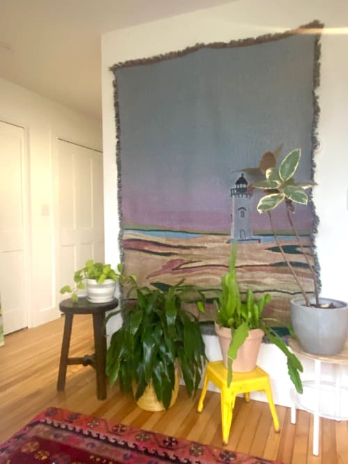 Harbor Light Sunrise Tapestry | Wall Hangings by Neon Dunes by Lily Keller