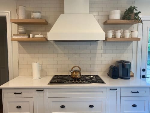 Handcrafted Solid White Oak Floating Shelves | Shelving in Storage by Good Wood Brothers