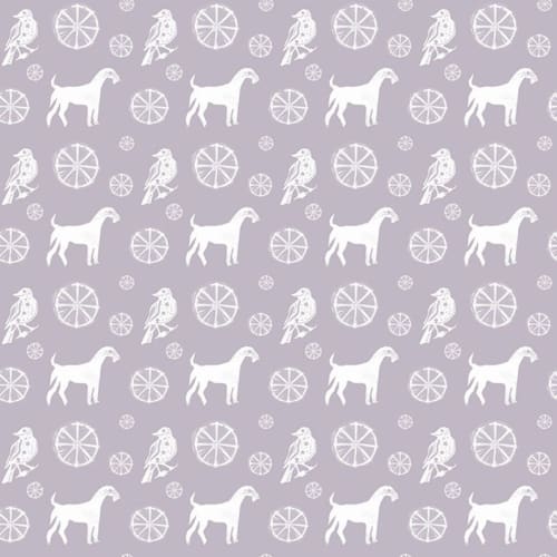 Bird Dog, Violet | Linens & Bedding by Philomela Textiles & Wallpaper