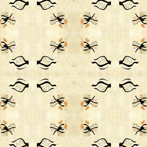 Lesson No. 7, Ochre | Fabric in Linens & Bedding by Philomela Textiles & Wallpaper