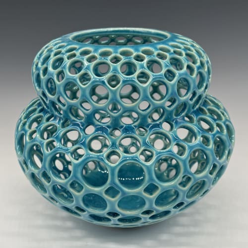 Aimee-Pierced Tabletop Sculpture, Femme Collection | Ornament in Decorative Objects by Lynne Meade