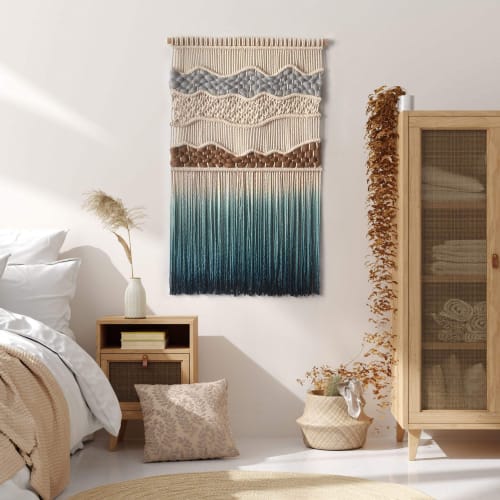 Macrame Fiber Art - Mountain Peaks | Wall Hangings by Rianne Aarts / Teddy and Wool Studio