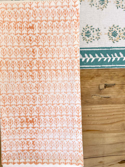 Tea Towel - Sprouts, Melon | Linens & Bedding by Mended
