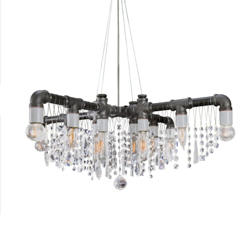 Industrial X-Chandelier | Chandeliers by Michael McHale Designs