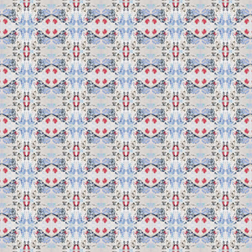 Popped, Powder | Fabric in Linens & Bedding by Philomela Textiles & Wallpaper
