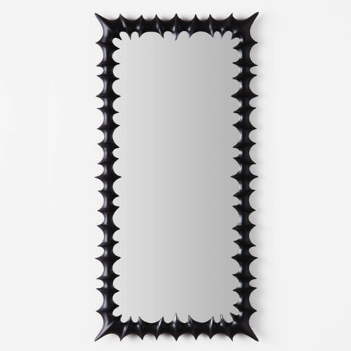Brutalist Mirror Large Black | Work by District Loom