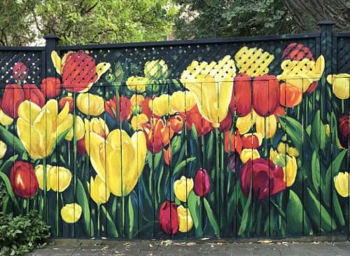 Tulip Garden | Street Murals by Murals By Marg