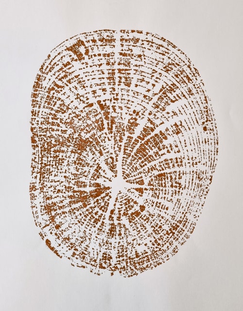 Tree Rings #1 (Red on White) 1/10 Prints. | Engraving in Art & Wall Decor by Heliconia Design