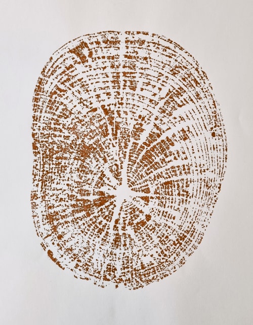 Tree Rings #1 (Red on White) 1/10 Prints. | Art & Wall Decor by Heliconia Design