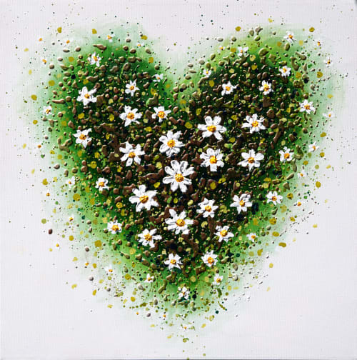 Spring Heart | Oil And Acrylic Painting in Paintings by Amanda Dagg