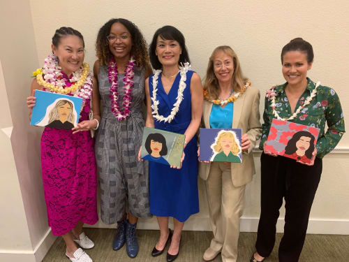 Custom Portraits | Paintings by Peace Peep Designs | YWCA Laniakea in Honolulu