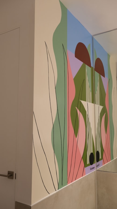 Abstract Mural | Murals by Britny Lizet | The Falstaff in El Paso
