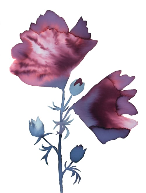 Floral No. 26 : Original Watercolor Painting | Paintings by Elizabeth Becker