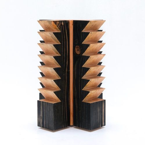 Sawtooth Smoked Tower | Ornament in Decorative Objects by Bradley Duncan Studio | Indie Congress, Ace Hotel Theater DTLA 2019 in Los Angeles