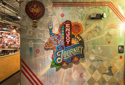 "Enjoy The Journey" | Murals by Bradford Maxfield (Estudio Bradlio) | MOD Pizza in Austin