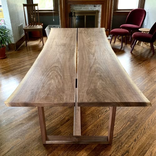 Walnut Slab Dining Table By M L Johnson Woodworks Seen At Private Residence Muscatine Wescover