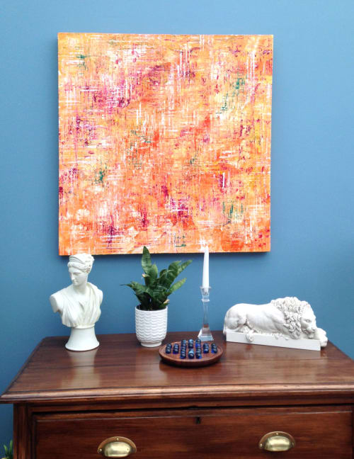 Abstract in Coral | Paintings by John Pimlott