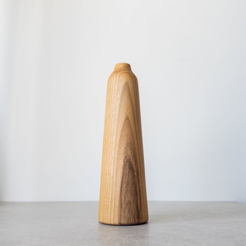 LINE Walnut Massive Wooden Vase - m | Vases & Vessels by Foia