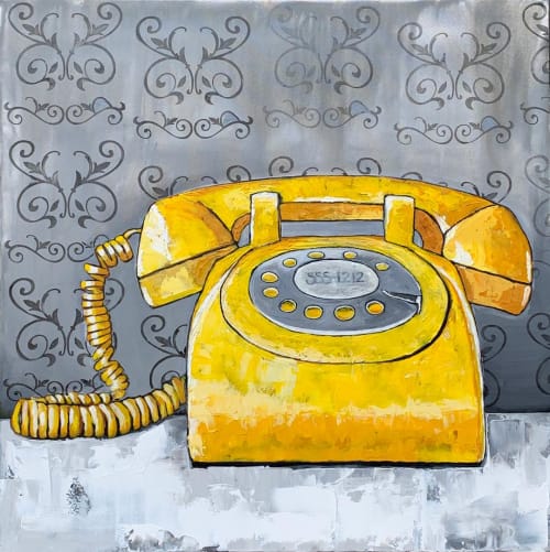 Operator | Paintings by Laura Van Horne Art | Gray Sky Gallery in Seattle