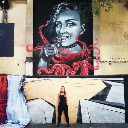 Painted mural | Street Murals by Fabifa | Nau Bostik in Barcelona
