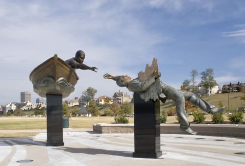 The Tom Lee Monument | Public Sculptures by David Alan Clark Sculpture | Tom Lee Park in Memphis