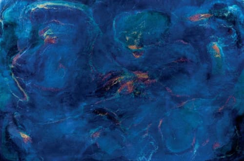 Blue Eye Cenote Original Abstract Resin Painting | Oil And Acrylic Painting in Paintings by MELISSA RENEE fieryfordeepblue  Art & Design | Salon Platinum - Aliso Viejo, Orange County, CA in Aliso Viejo