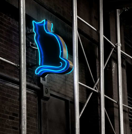 Cat Neon Signage | Signage by Farewell NYC | Alley Cat Amateur Theatre in New York