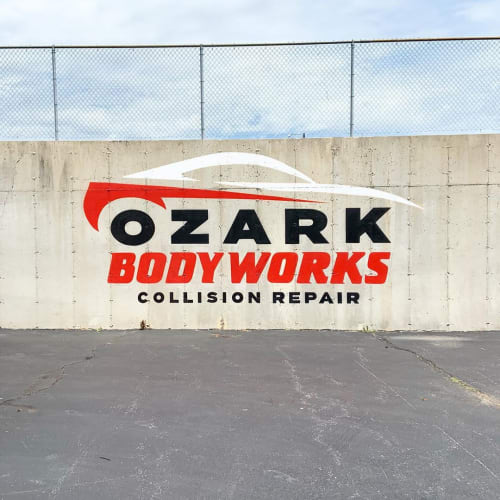 Ozark Logo | Murals by Art by Andrea Ehrhardt | Ozark Body Works in Ozark